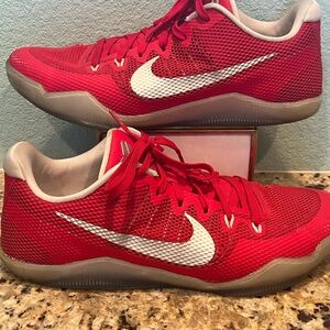 Nike Crimson and White Athletic Shoes